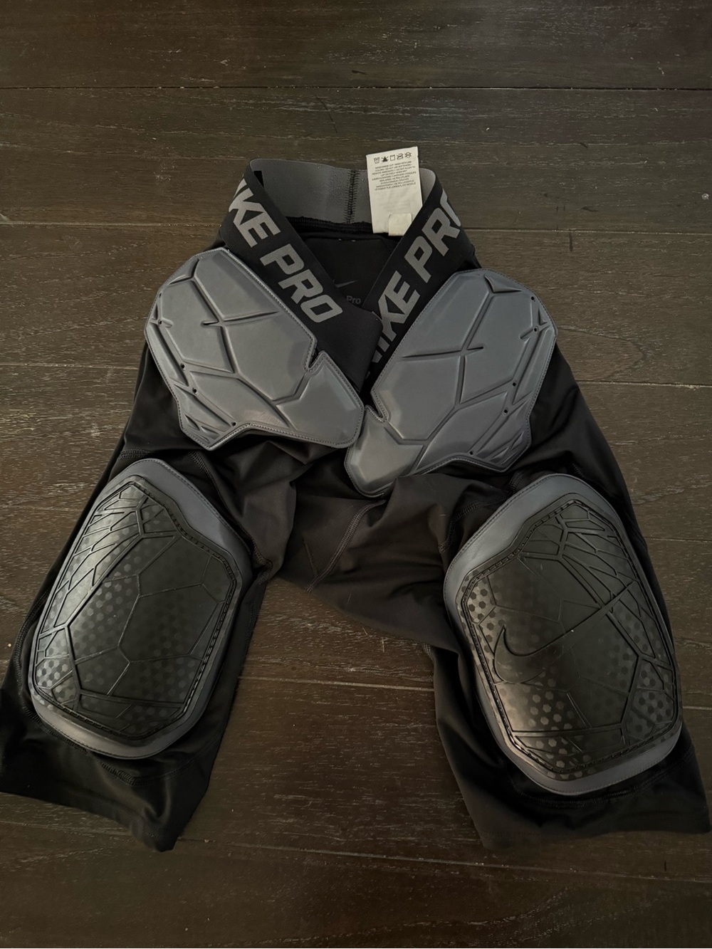 Nike Pro Men’s Black Compression Pants with Integrated Knee & Thigh Pads